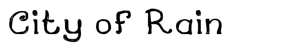 City of Rain font preview